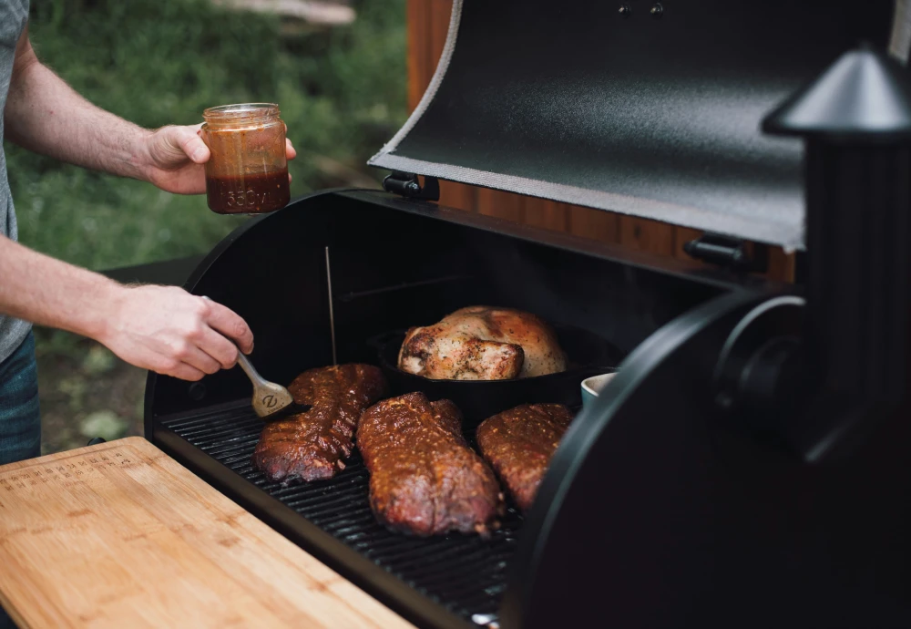 barbecue grill and smoker combo