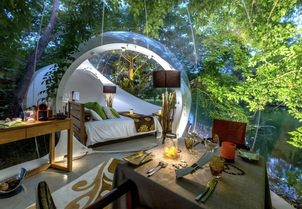 under the stars bubble tent