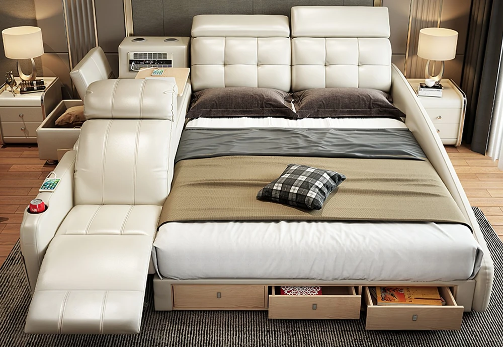 multifunction sofa bed with folding armrest table