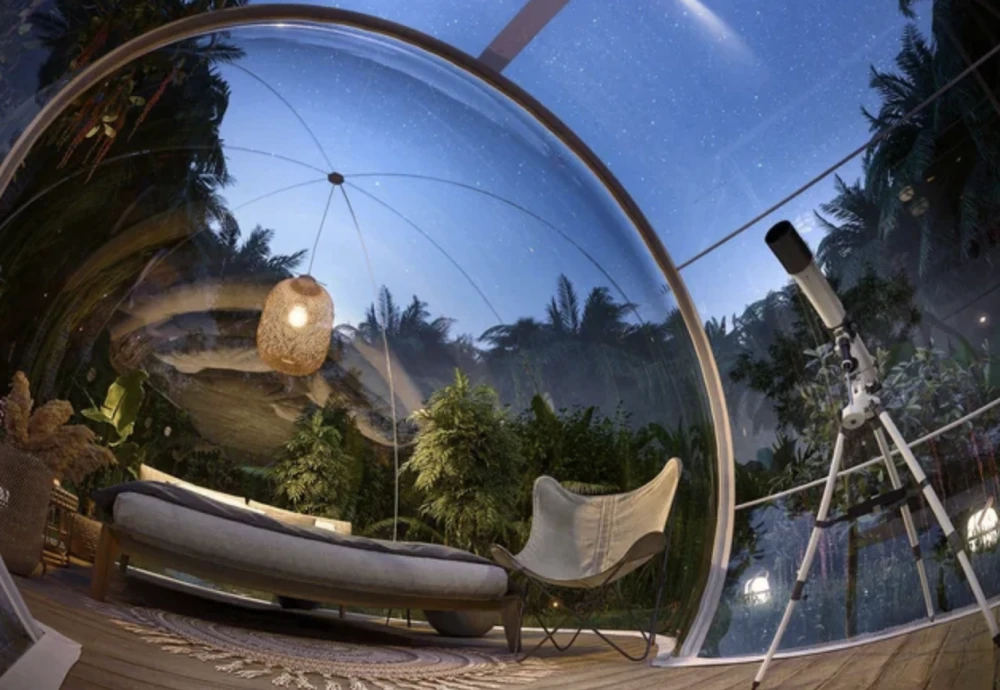 bubble tent stargazing