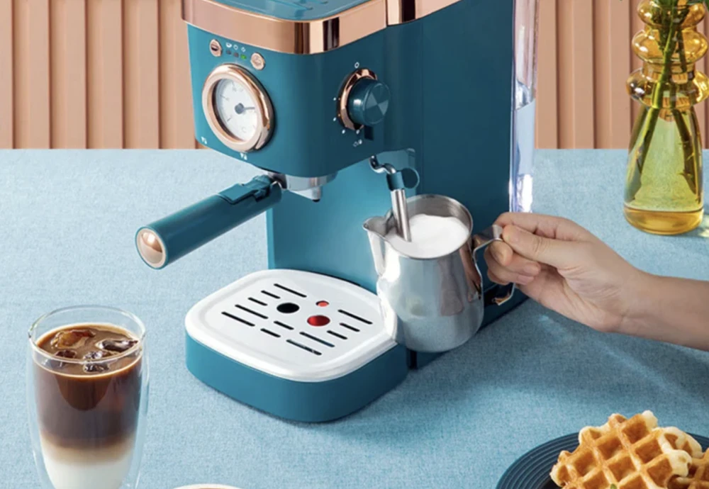 espresso machine with steam wand and grinder